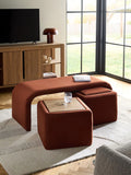 Soft Velvet Rust Brown Sidney Coffee Table