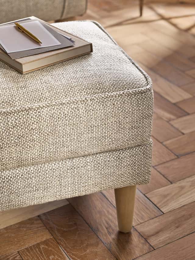 Chunky Weave Mid Natural Sherlock Storage Footstool