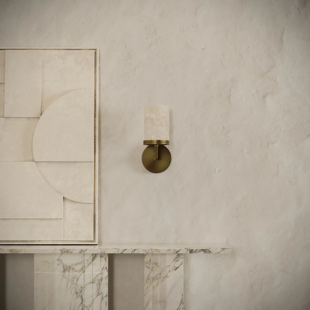WALL SCONCE LIGHT BURNISHED BRASS