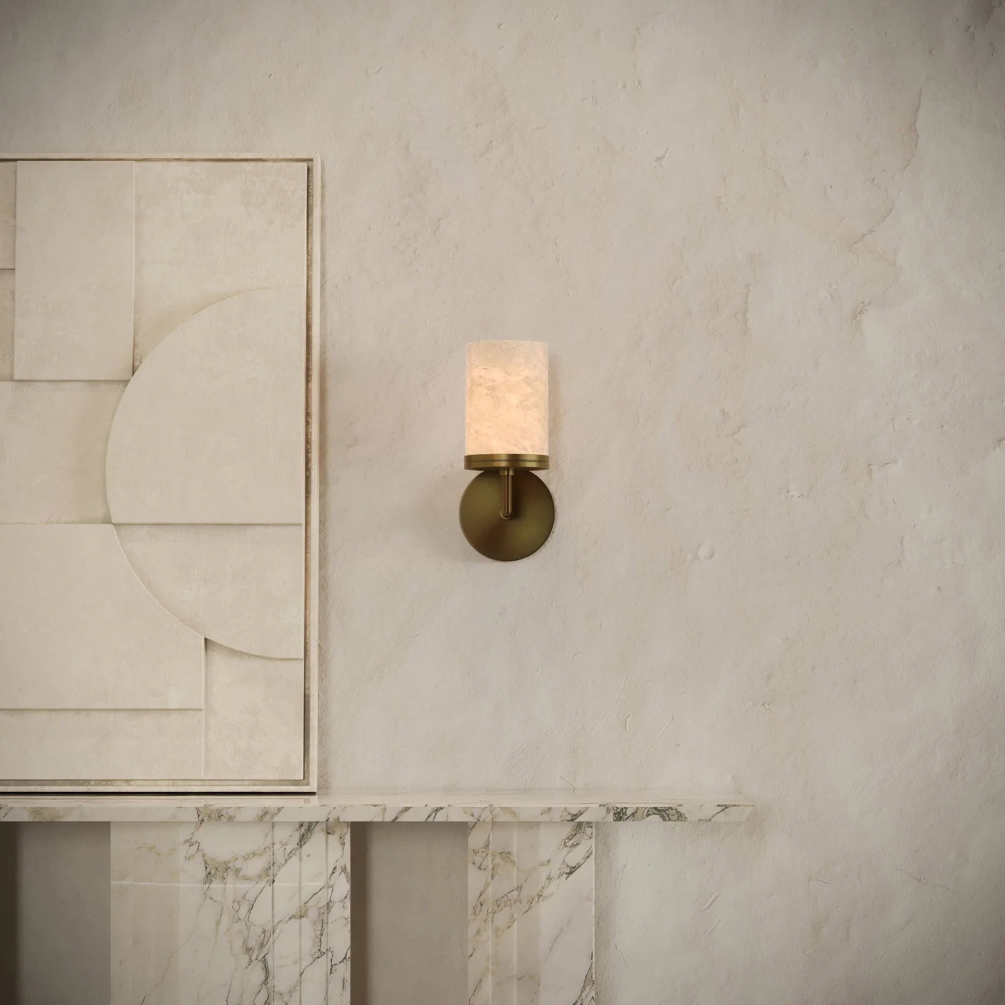 WALL SCONCE LIGHT BURNISHED BRASS