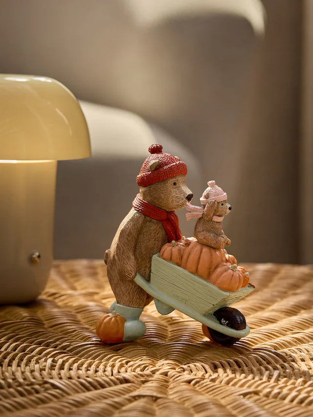 The Bear and Baby Autumn Pumpkin Picking Ornament